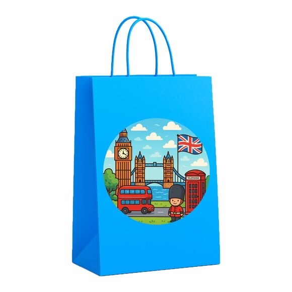 Sacola de Papel Personalizada Infantil Londres