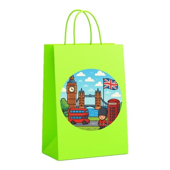 Sacola de Papel Personalizada Infantil Londres
