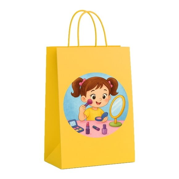 Sacola de Papel Personalizada Infantil Maquiagem