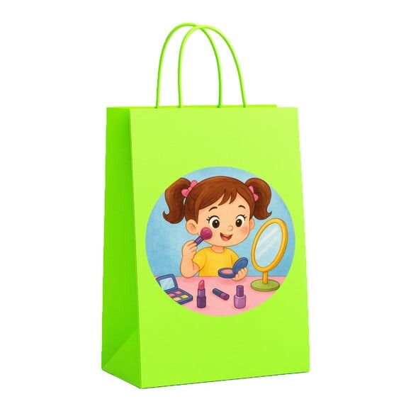 Sacola de Papel Personalizada Infantil Maquiagem
