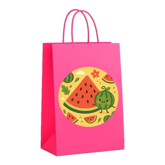 Sacola de Papel Personalizada Infantil Melancia