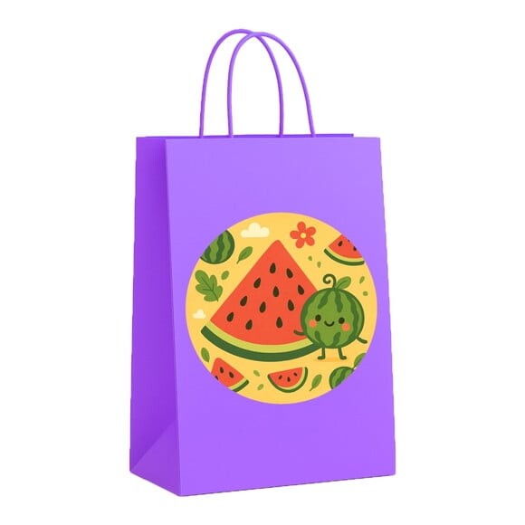 Sacola de Papel Personalizada Infantil Melancia