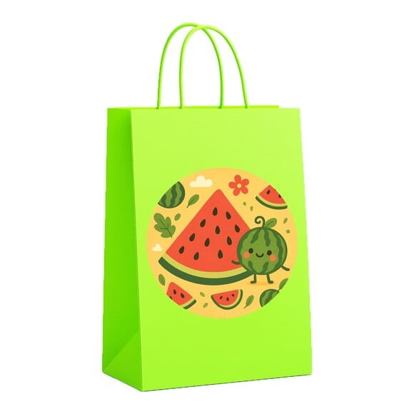 Sacola de Papel Personalizada Infantil Melancia