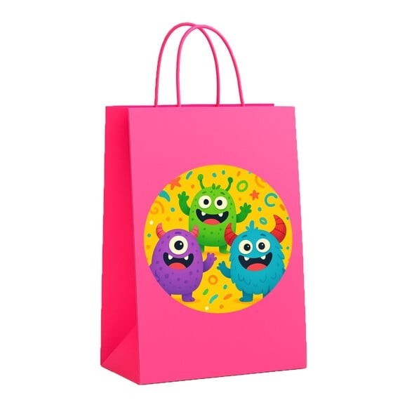 Sacola de Papel Personalizada Infantil Monstrinhos