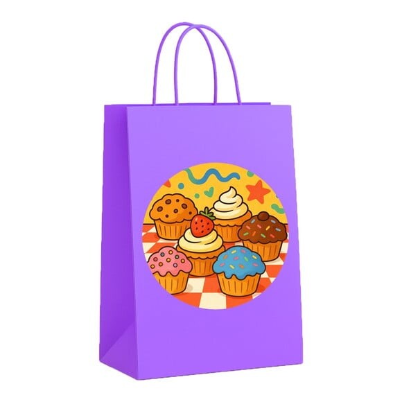 Sacola de Papel Personalizada Infantil Muffins