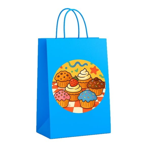 Sacola de Papel Personalizada Infantil Muffins
