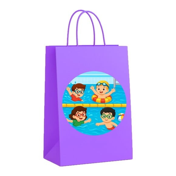 Sacola de Papel Personalizada Infantil Natação