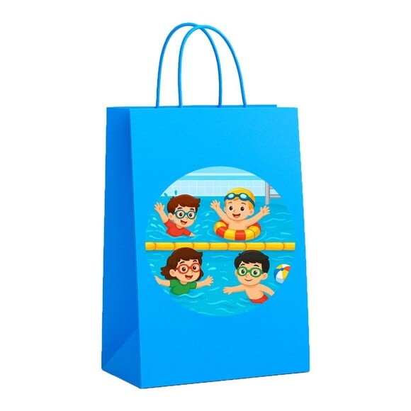 Sacola de Papel Personalizada Infantil Natação