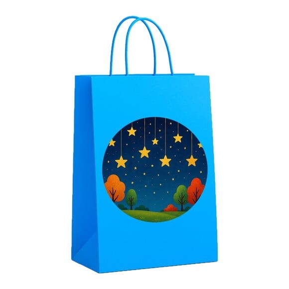 Sacola de Papel Personalizada Infantil Noite das Estrelas