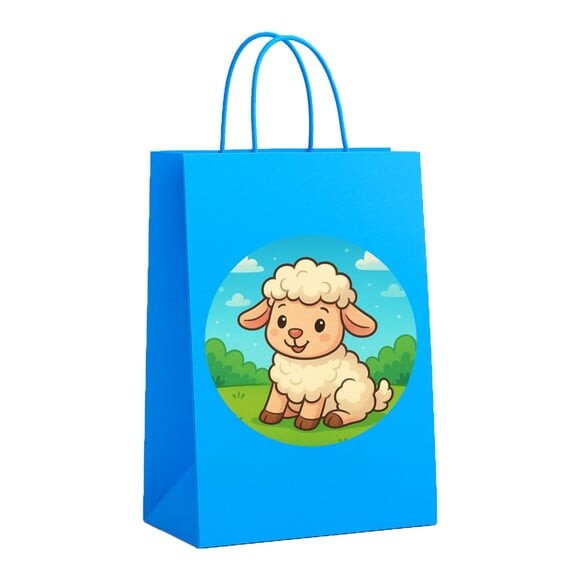 Sacola de Papel Personalizada Infantil Ovelhinha
