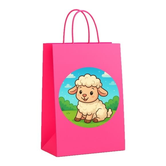Sacola de Papel Personalizada Infantil Ovelhinha