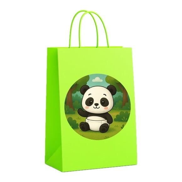 Sacola de Papel Personalizada Infantil Panda Baby