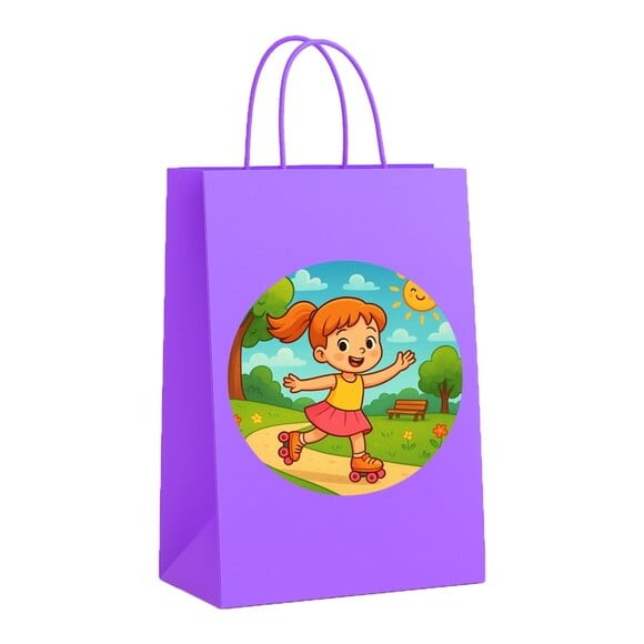 Sacola de Papel Personalizada Infantil Patins