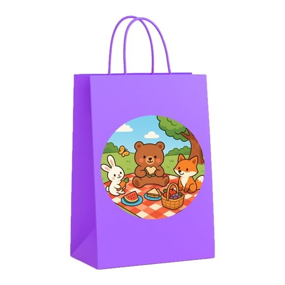 Sacola de Papel Personalizada Infantil Picnic