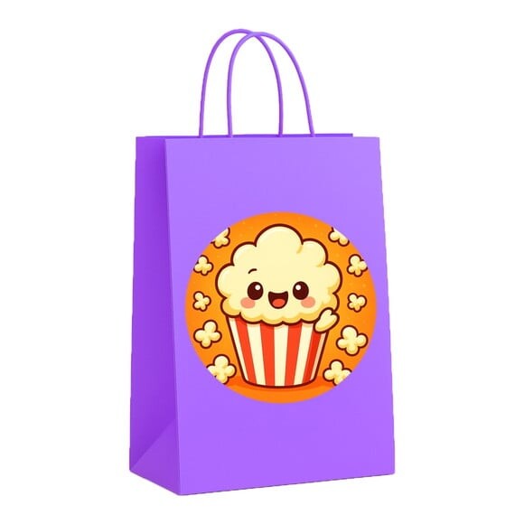 Sacola de Papel Personalizada Infantil Pipoca