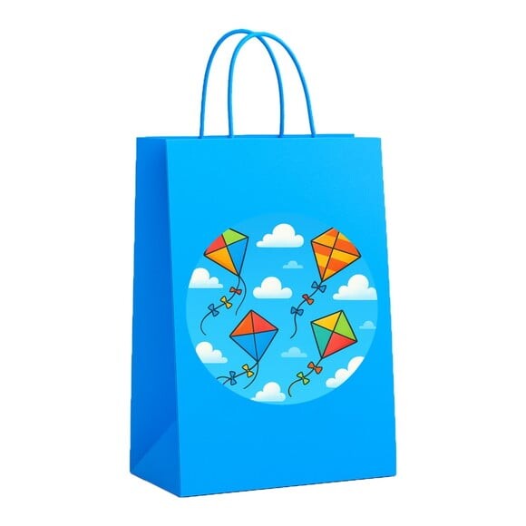 Sacola de Papel Personalizada Infantil Pipas