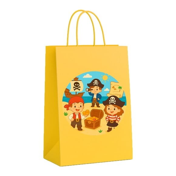 Sacola de Papel Personalizada Infantil Piratas