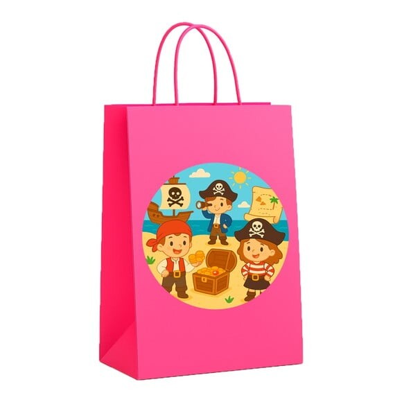 Sacola de Papel Personalizada Infantil Piratas