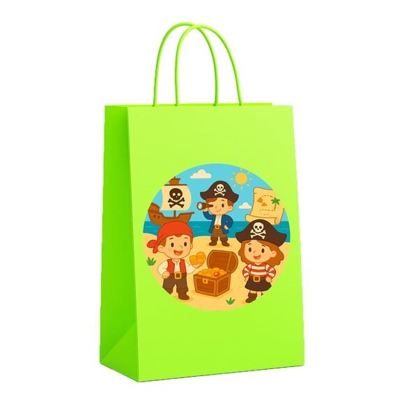 Sacola de Papel Personalizada Infantil Piratas