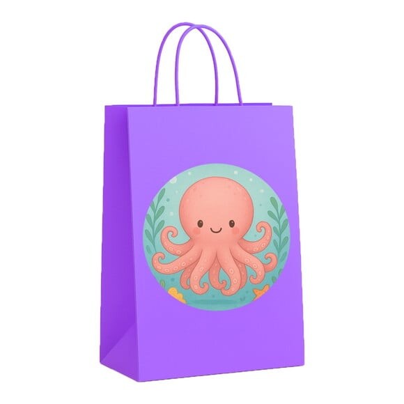 Sacola de Papel Personalizada Infantil Polvo