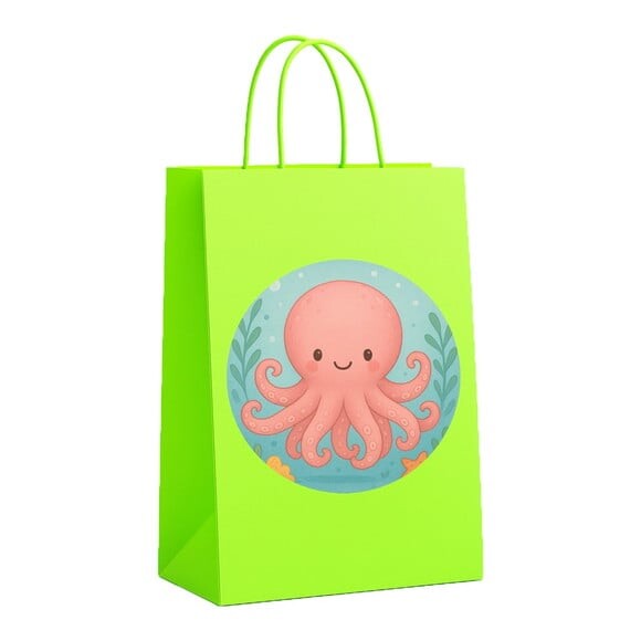 Sacola de Papel Personalizada Infantil Polvo