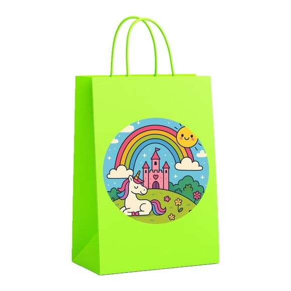 Sacola de Papel Personalizada Infantil Reino do Arco-íris