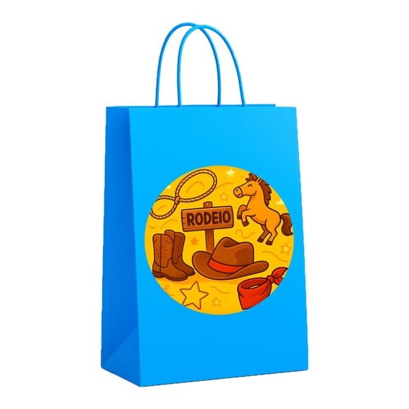 Sacola de Papel Personalizada Infantil Rodeio