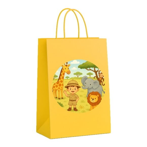 Sacola de Papel Personalizada Infantil Safari