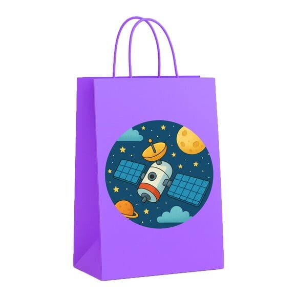 Sacola de Papel Personalizada Infantil Satélite