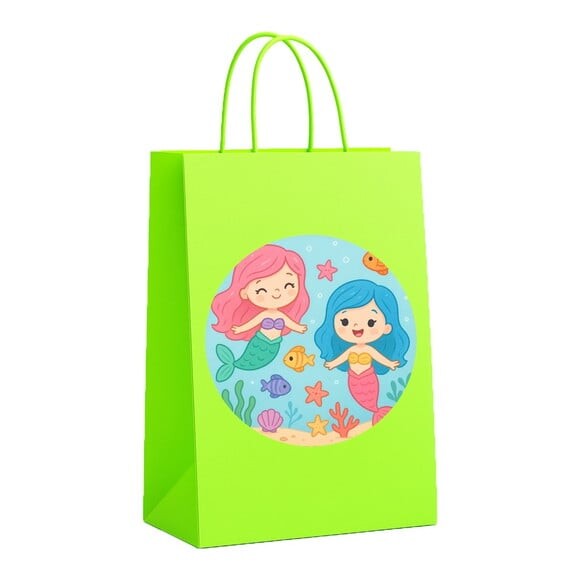 Sacola de Papel Personalizada Infantil Sereias