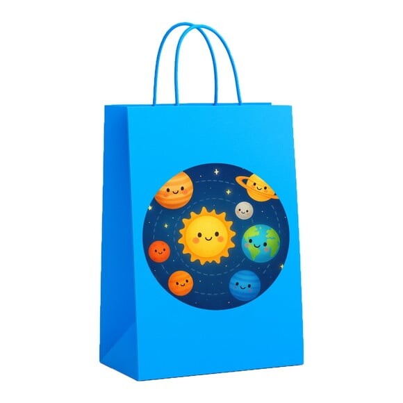 Sacola de Papel Personalizada Infantil Sistema Solar