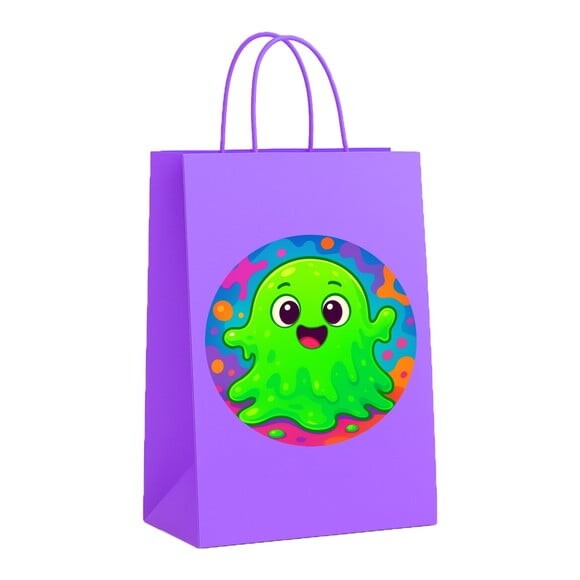 Sacola de Papel Personalizada Infantil Slime