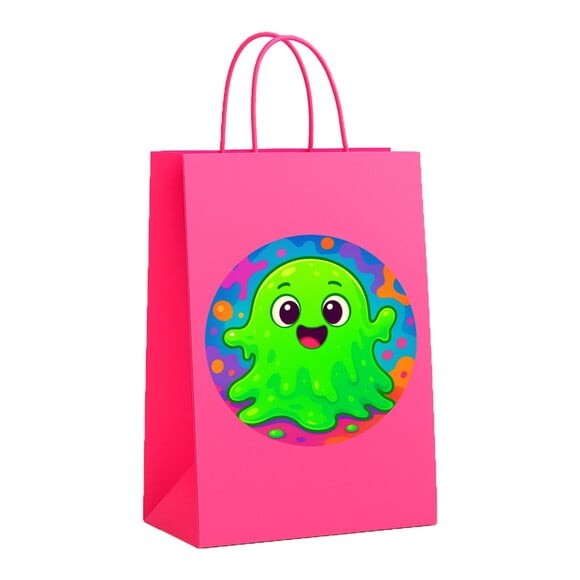 Sacola de Papel Personalizada Infantil Slime