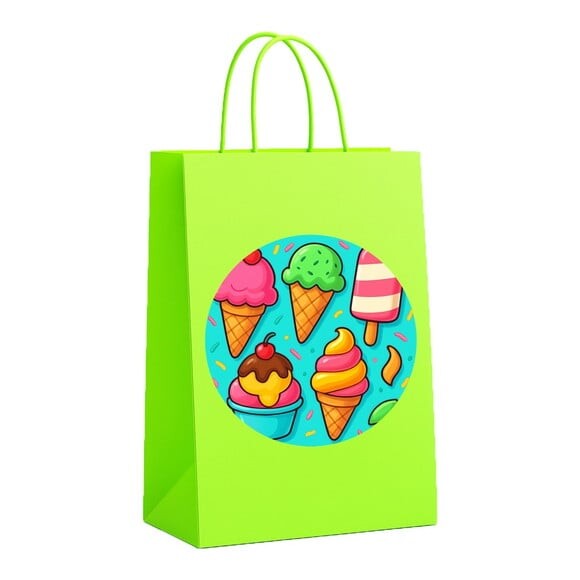 Sacola de Papel Personalizada Infantil Sorvetes