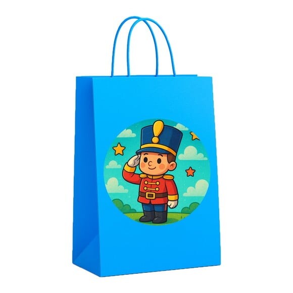 Sacola de Papel Personalizada Infantil Soldadinho de Chumbo
