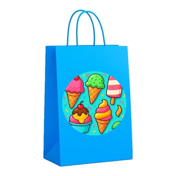 Sacola de Papel Personalizada Infantil Sorvetes
