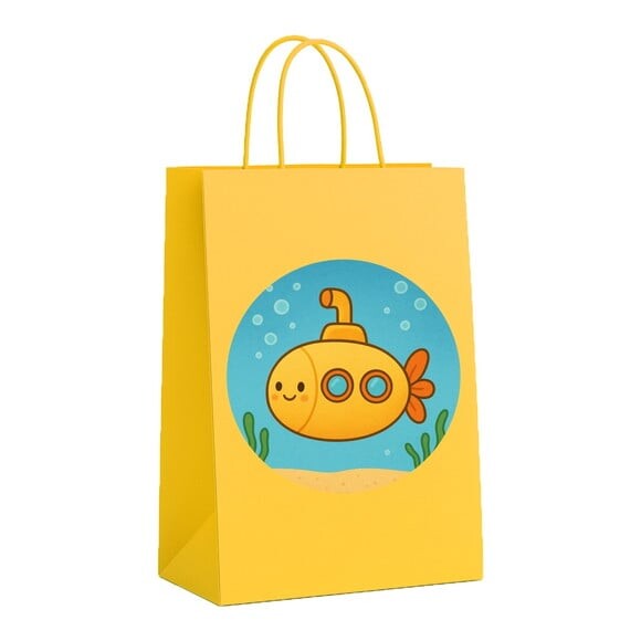 Sacola de Papel Personalizada Infantil Submarino