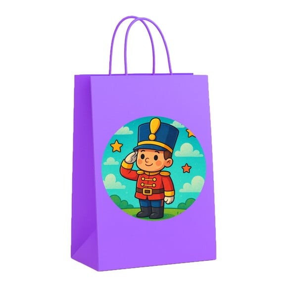 Sacola de Papel Personalizada Infantil Soldadinho de Chumbo