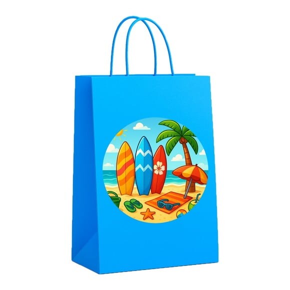Sacola de Papel Personalizada Infantil Surf