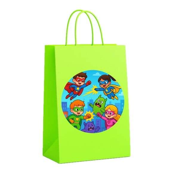Sacola de Papel Personalizada Infantil Super Heróis