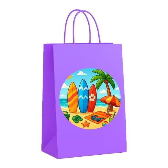 Sacola de Papel Personalizada Infantil Surf