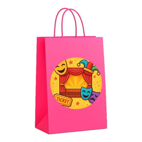 Sacola de Papel Personalizada Infantil Teatro Infantil