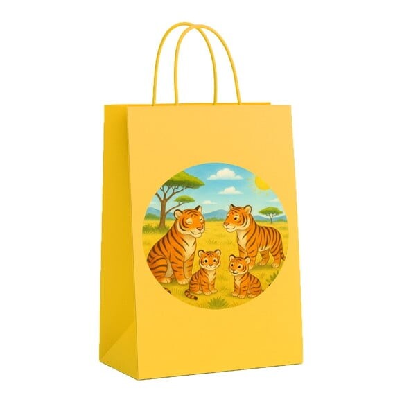 Sacola de Papel Personalizada Infantil Tigres