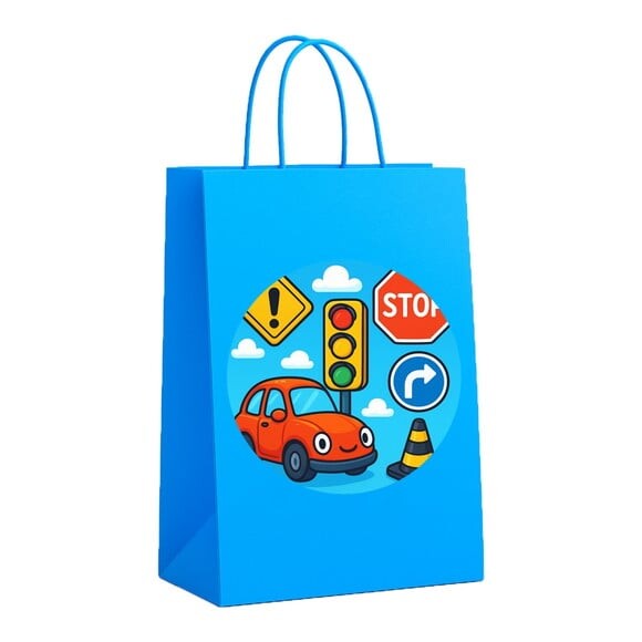 Sacola de Papel Personalizada Infantil Trânsito