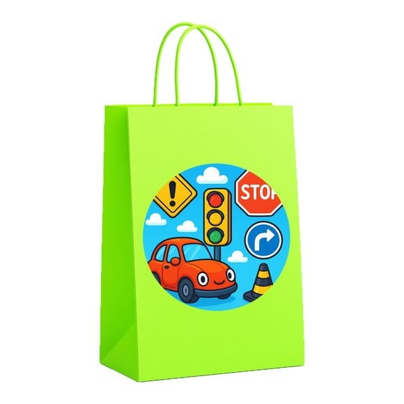 Sacola de Papel Personalizada Infantil Trânsito