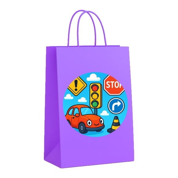 Sacola de Papel Personalizada Infantil Trânsito