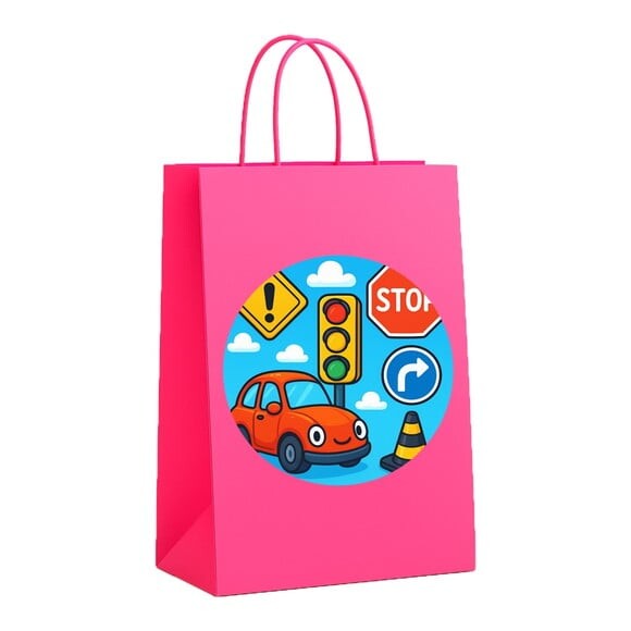 Sacola de Papel Personalizada Infantil Trânsito