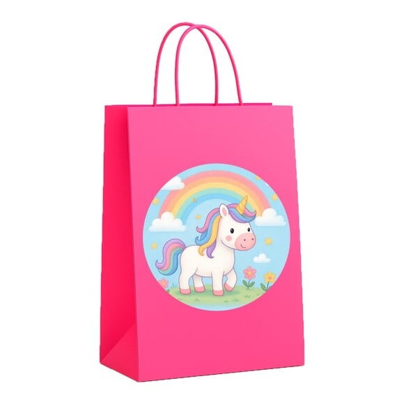 Sacola de Papel Personalizada Infantil Unicórnio