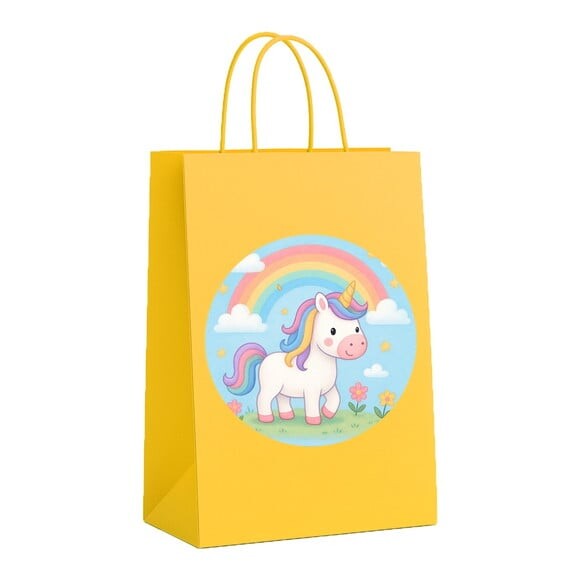 Sacola de Papel Personalizada Infantil Unicórnio
