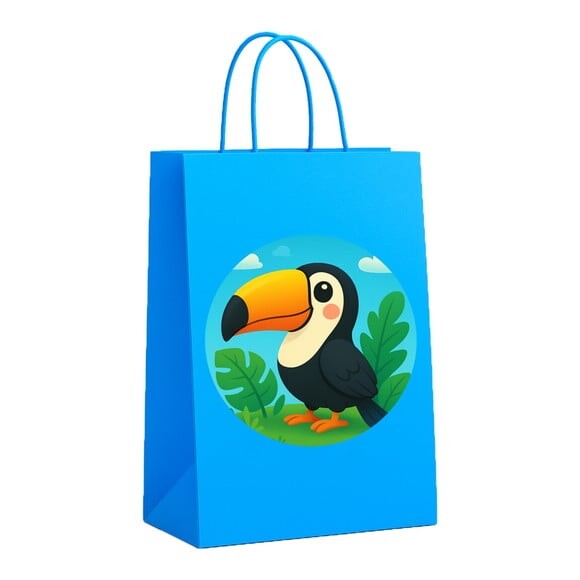 Sacola de Papel Personalizada Infantil Tucano